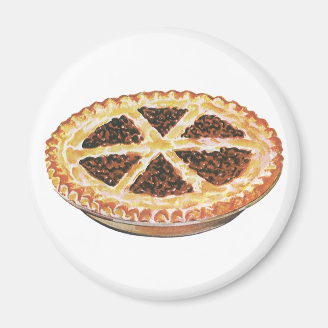 Imã Sobremesa Comida Antiga, Torta de Pecã Fresca Assa (Frente)