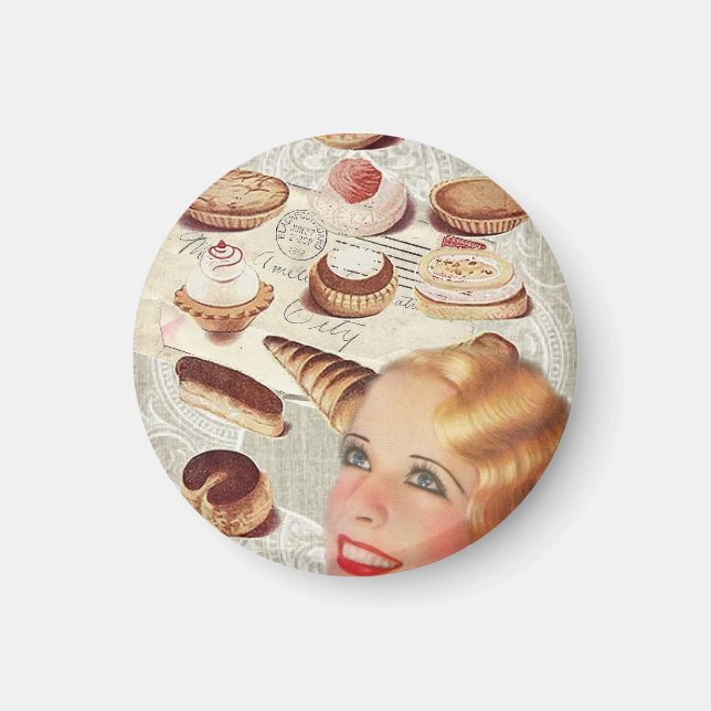 Imã sobremesas de pastelaria de cupcake (Frente)