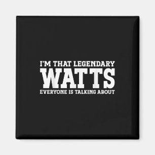 Imã Sobrenome Watts Equipe Divertida Família Sobrenome