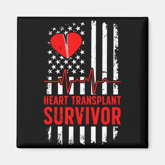 Imã sobrevivente de transplante de coração bandeira do (Frente)