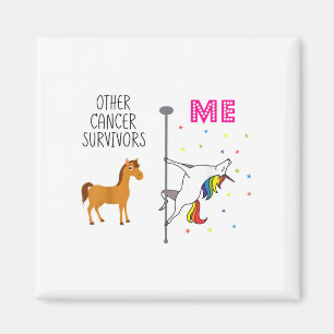 Imã Sobrevivente Engraçado do Câncer da Mama Unicorn R