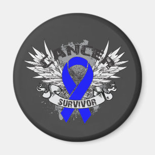 Imã Sobrevivente voado Grunge do cancro do cólon da