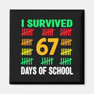 Imã Sobrevivi 67 Dias De Escola 6 7 Camisa Crianças 67