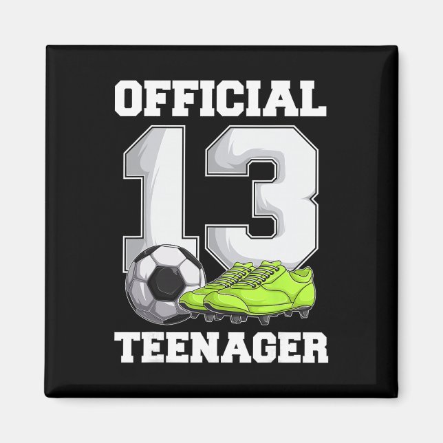 Imã Soccer 13 Year Old Birthday Boy Shirt, Official Te (Frente)