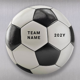 Imã Soccer Ball Magnet | Personalized Team Name Year