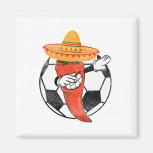 Imã Soccer Byll Dabbing Pepper Quente Cinco Chili Mexi