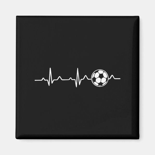 Imã Soccer Heartbeat Football Tee Men,women Lover Foot (Frente)