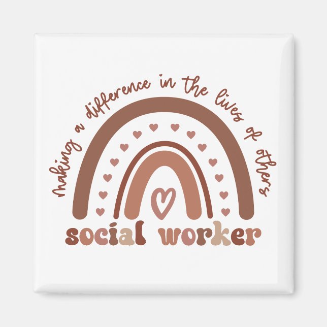 Imã Social Worker Appreciation Graduation Gifts (Frente)