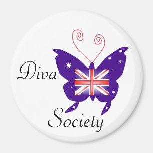 Imã Sociedade britânica da borboleta da diva