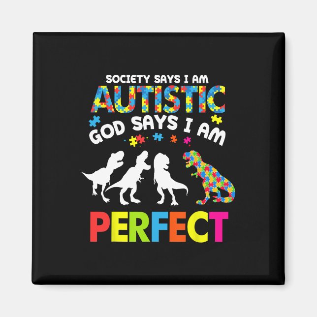 Imã Sociedade do Autismo dos Dinossauros Diz que Deus  (Frente)