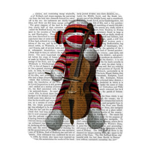 Ímã Sock Monkey e Cello