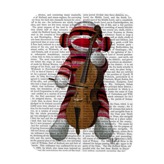 Ímã Sock Monkey e Cello (Vertical)