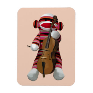 Ímã Sock Monkey e Cello 2