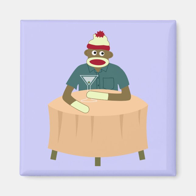 Imã Sock Monkey Martini Nightclub (Frente)