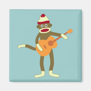 Imã Sock Monkey - Violão Acústico