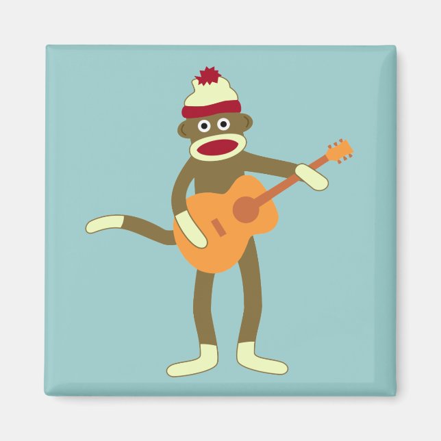 Imã Sock Monkey - Violão Acústico (Frente)