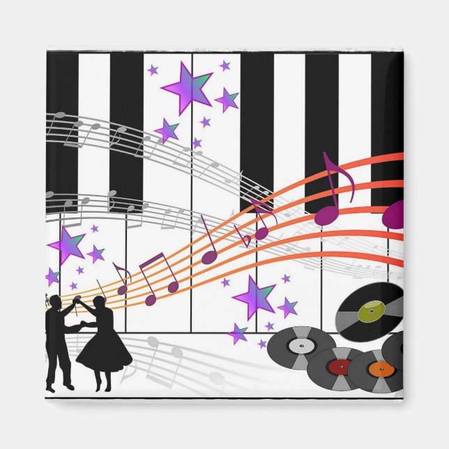 Imã Sock Salto Nostalgia... Lembre-se dos Anos 50 (Frente)