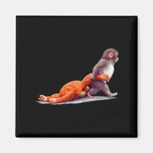Imã Soco de macaco bebê gráfico pequeno soco grande am