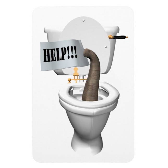 Ímã Socorro! Preso no Toilet (Vertical)