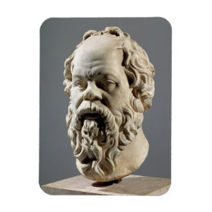 Ímã Socrates, cabeça de mármore, cópia de um bronze