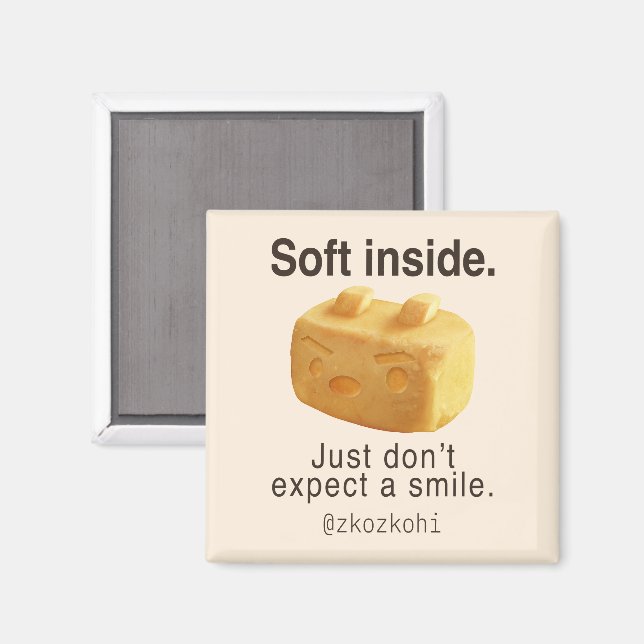 Imã Soft Inside: Iron T Pineapple Cake Funny Quote Art (Front/Back)
