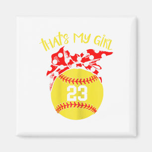 Imã Softball Coque Sujo Aquela é Minha Garota #23 Mãe