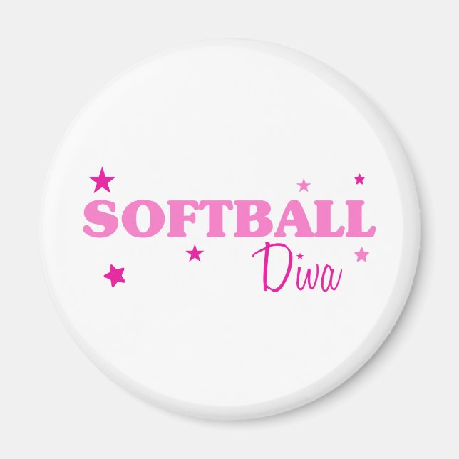 Imã Softball Diva (Frente)