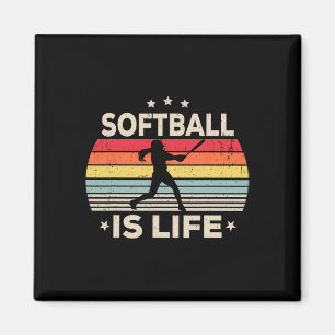 Imã Softball É A Vida Meninas Mulheres Crianças Softba
