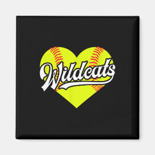 Imã Softball Heart Wildcats Equipe T-ball Pequena Liga