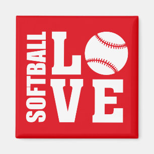 Imã Softball Love