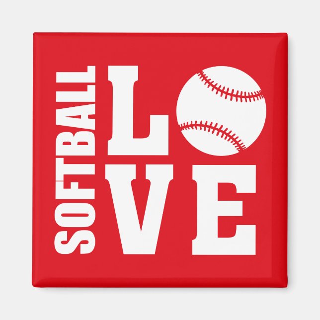 Imã Softball Love (Frente)