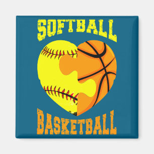 Imã Softbol basquete esportes coração atividade hobby