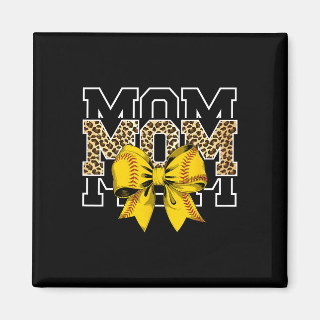 Imã Softll Bow Women For Softll Leopard Mom Mothers Da (Frente)