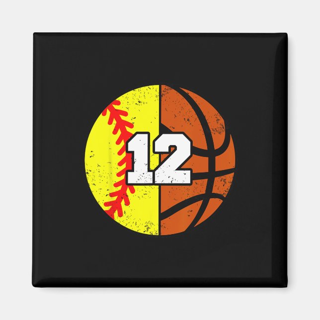 Imã Softll Sketll Número 12 Jersey Engraçado Aniversár (Frente)
