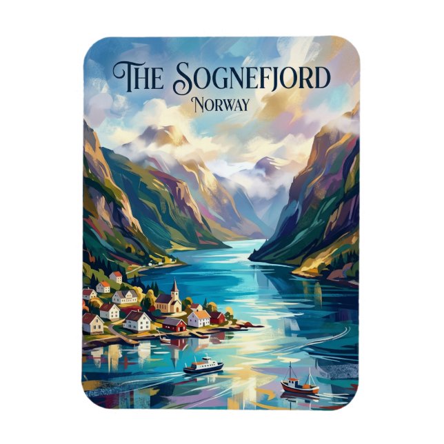 Ímã Sognefjord Noruega (Vertical)
