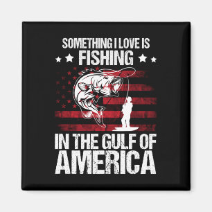 Imã Soing I Love Está Pescando No Golfo Da América Dos