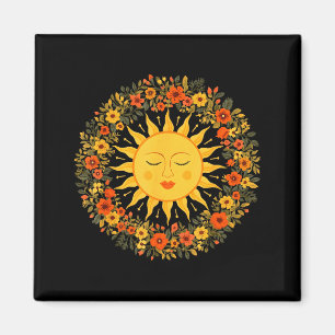 Imã Sol Espiritual Boho Fofo Boêmio Celestial Hippie 