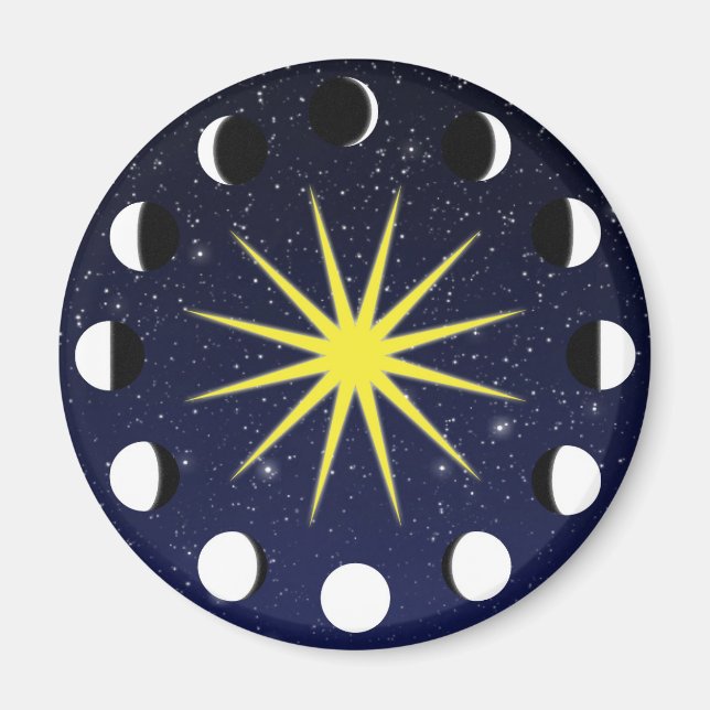 Imã Sol, Fases da Lua e Estrelas (Frente)