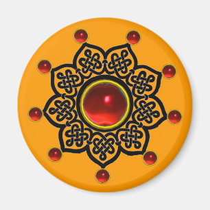 Imã SOL GÓTICO  Rubi Vermelho,Amarelo