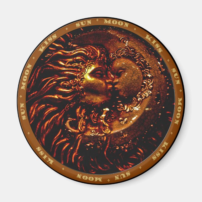 Imã Sol,Lua,Presentes de Beijo (Frente)