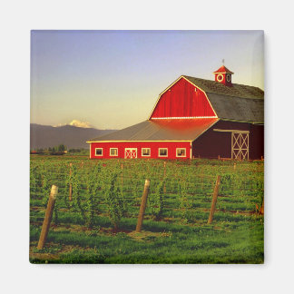 Imã Sol noturno num celeiro em Washington Skagit