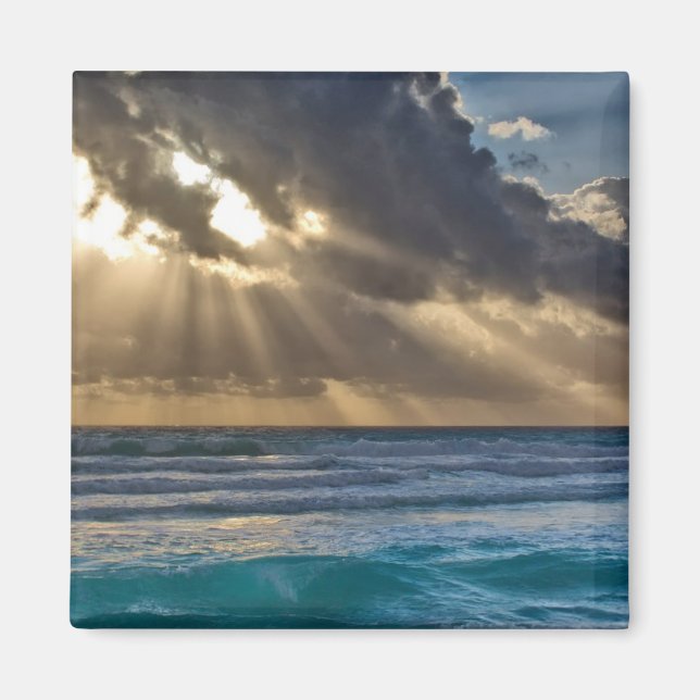 Imã Sol Quebrando Nuvens Sobre O Mar (Frente)