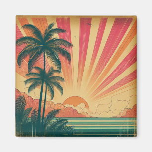 Imã Sol retrô/vintage tropical/havaiano