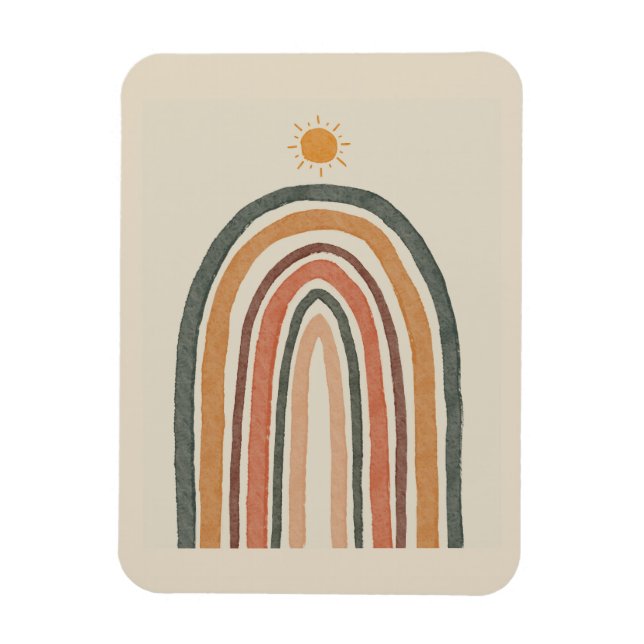 Ímã Sol Sobre Um Arco-Íris (Vertical)