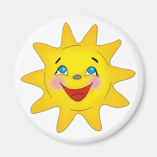 Imã Sol Sorridente e bonito (Frente)