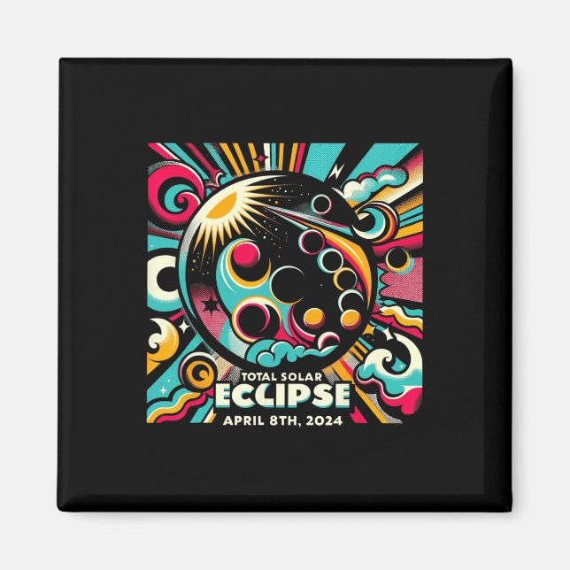Imã Solar Eclipse 2024 04.08.24 Eclipse Mens Womens Ki (Frente)