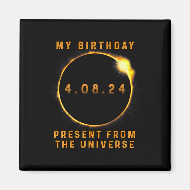 Imã Solar Eclipse 2024 Aniversário Presente 4.8.24 Tot (Frente)