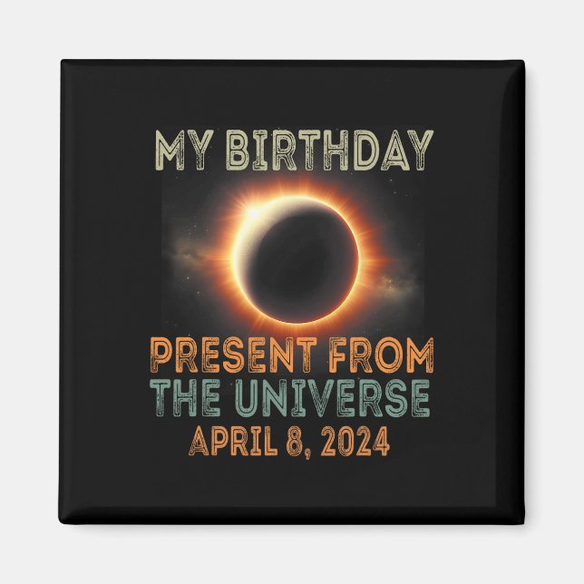 Imã Solar Eclipse 2024 Aniversário Presente 4.8.24 Tot (Frente)