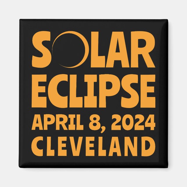 Imã Solar Eclipse 2024 Cleveland Ohio (Frente)