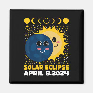 Imã Solar Eclipse 2024 Cute Kids Toddler Boy Total Ecl